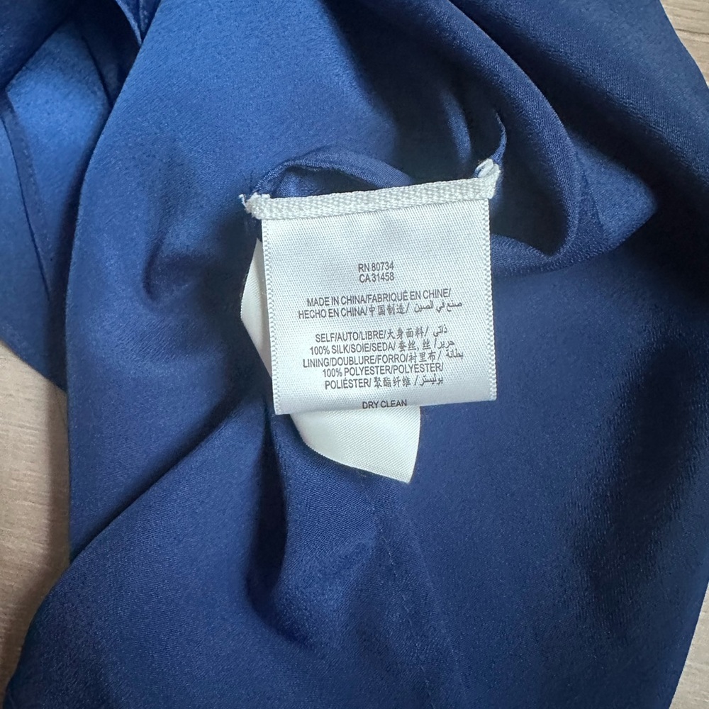 BCBGMaxAzria Blue Ruched Ruffled Dress - Picture 9 of 9